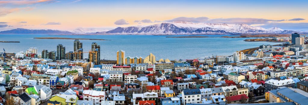 The stunning city of Reyjkjavic Iceland, a great base for a 3-night getaway package tour.